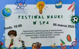 Plakat Festiwal Nauku w SP Nr 4 