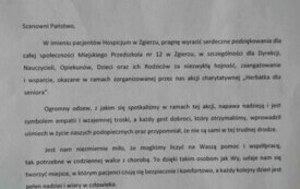 Pismo z podziękowaniem.