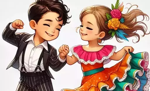 Grafika tancerze latino. 